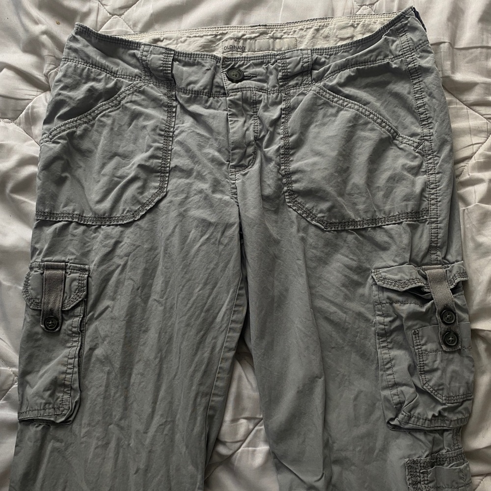 Low waist cargo flare pants